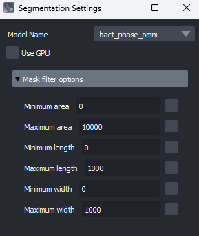 segmentation settings